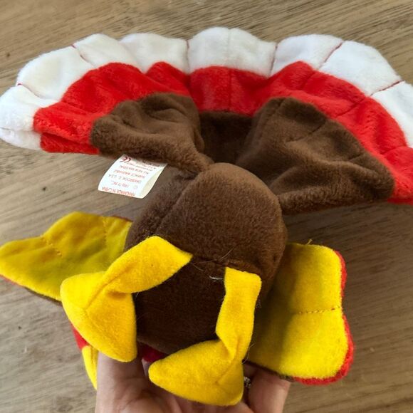 Gobbles 1996 turkey thanksgiving plush beanie baby - Picture 6 of 6